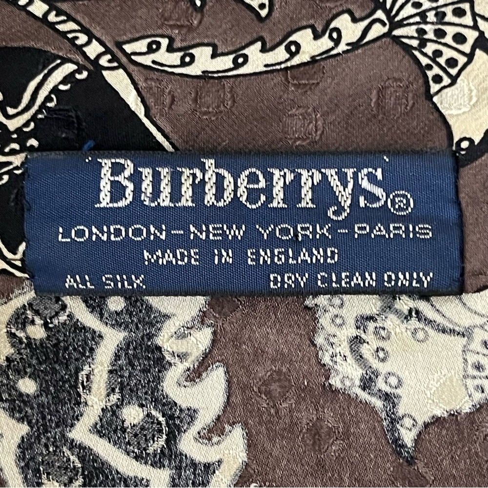 VTG Burberrys Regular Fit Paisley Silk Shirt Y2K quiet luxury - Picture 8 of 10